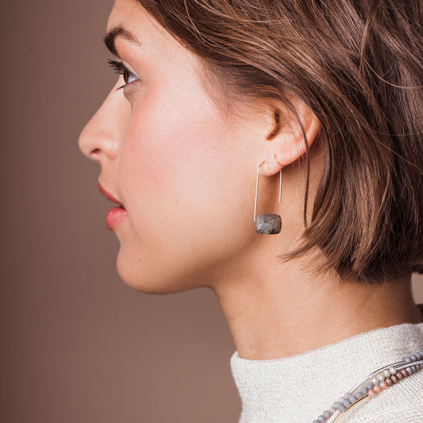 Scout Curated Wears Floating Stone Earring - Labradorite