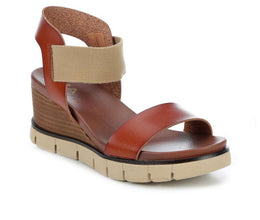 Mia Shoes Adley Wedge Cognac Sandal