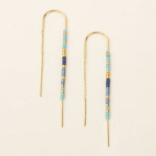 Scout Curated Wears Chromacolor Miyuki Thread Earrings Cobalt Multi Gold
