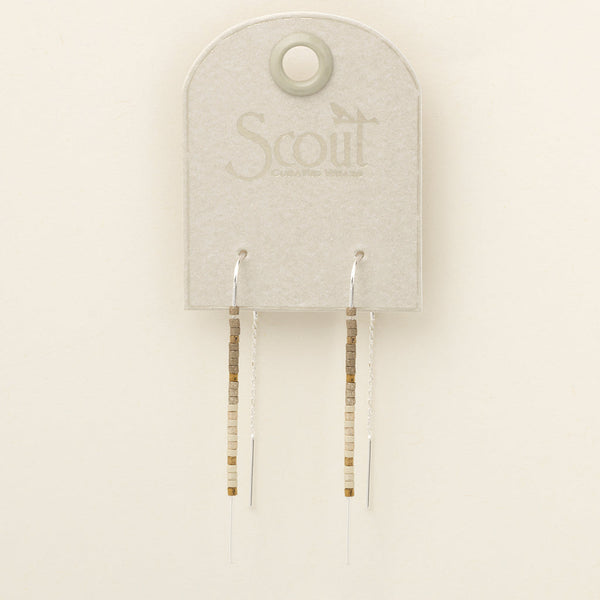 Scout Curated Wears Chromacolor Miyuki Thread Earrings Pewter Multi Silver