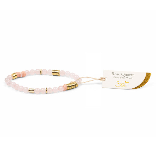 Scout Curated Wears Intermix Stone Stacking Bracelet - Rose Quartz