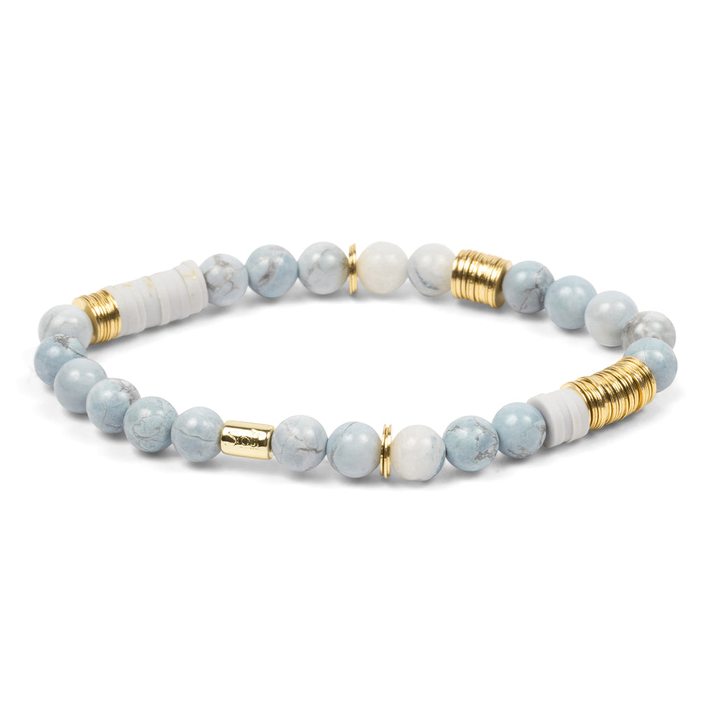 Scout Curated Wears Intermix Stone Stacking Bracelet - Blue Howlite