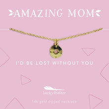 Lucky Feather Amazing Mom Necklace - Compass