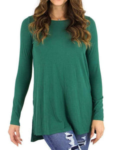 Grace & Lace Ribbed Long Sleeve Tunic Tee - BeautyOfASite - Central Illinois Gifts, Fashion & Beauty Boutique