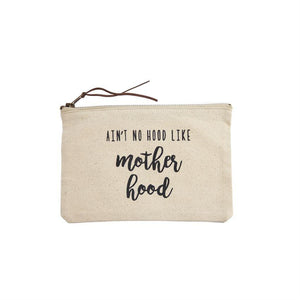 Mud Pie Medium Canvas Zipper Pouch - Motherhood - BeautyOfASite - Central Illinois Gifts, Fashion & Beauty Boutique