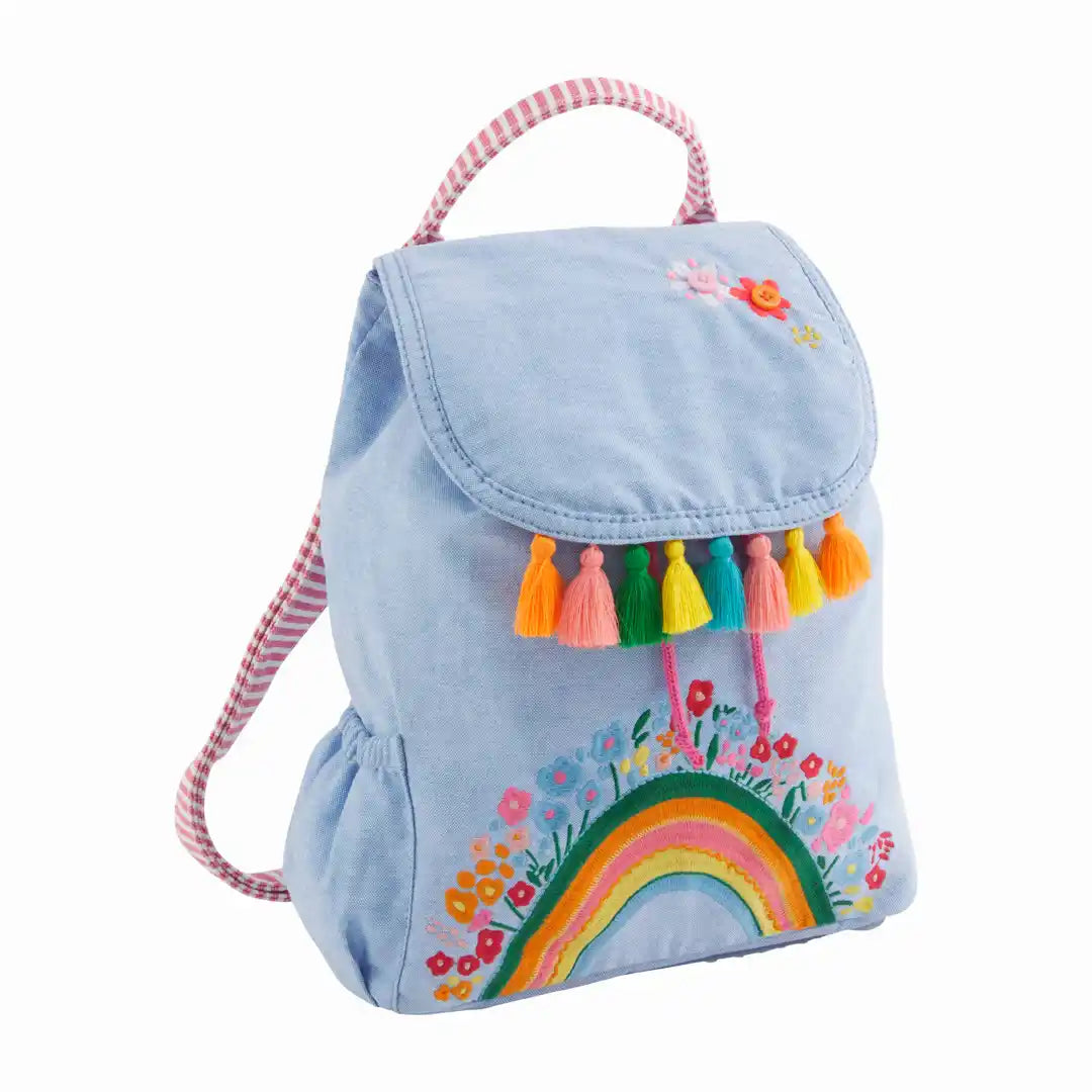 Mud Pie Rainbow Drawstring Bag