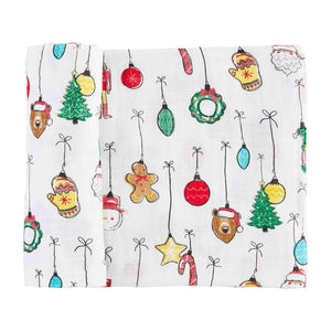 Mud Pie White Christmas Ornament Swaddle
