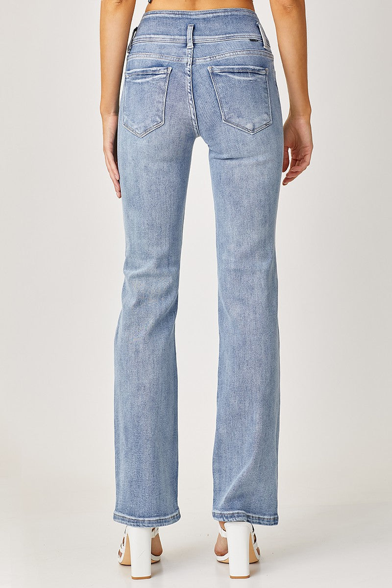 Risen Straight Leg Triple Button Fly Jeans RDP 5195
