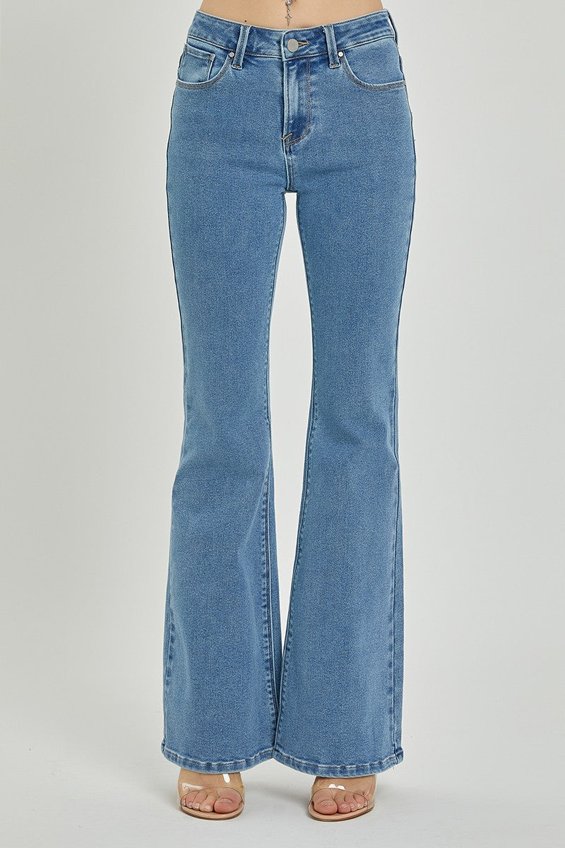 Risen Hi-Rise Clean Flare Jeans
