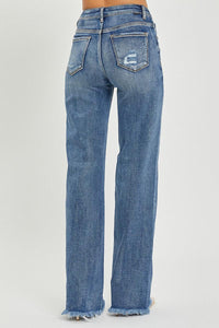 Risen High-Rise Long Straight Leg Jeans RDP5471