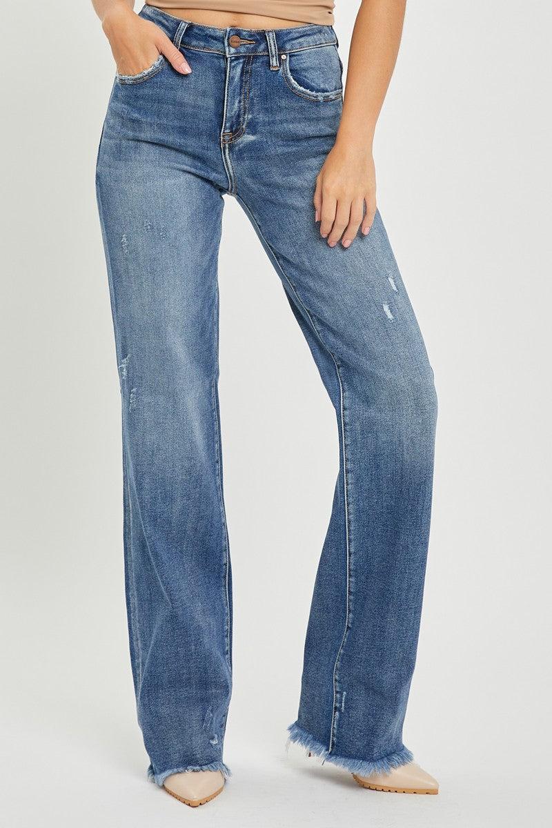 Risen High-Rise Long Straight Leg Jeans RDP5471