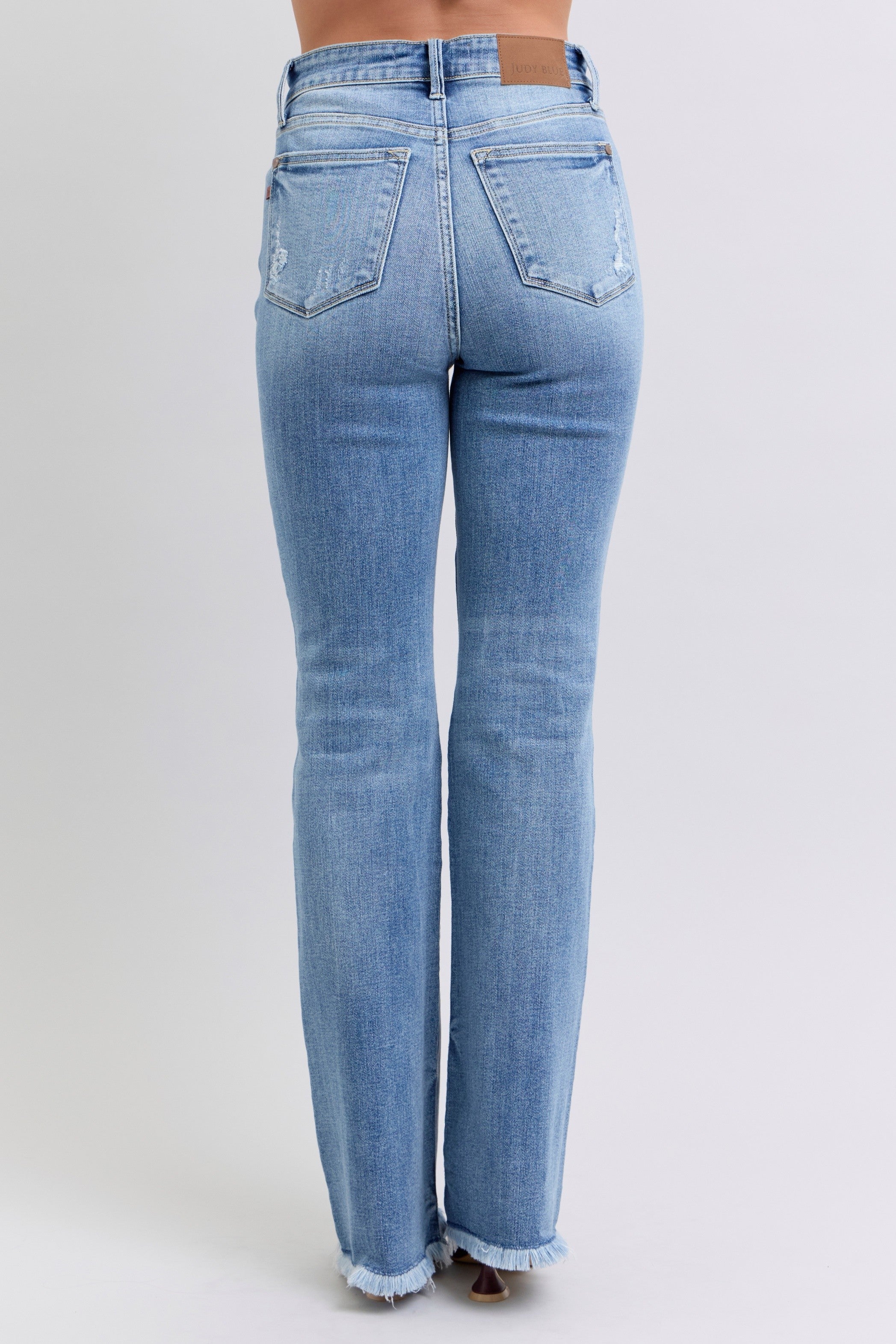 Judy Blue Frayed Hem Bootcut Jeans