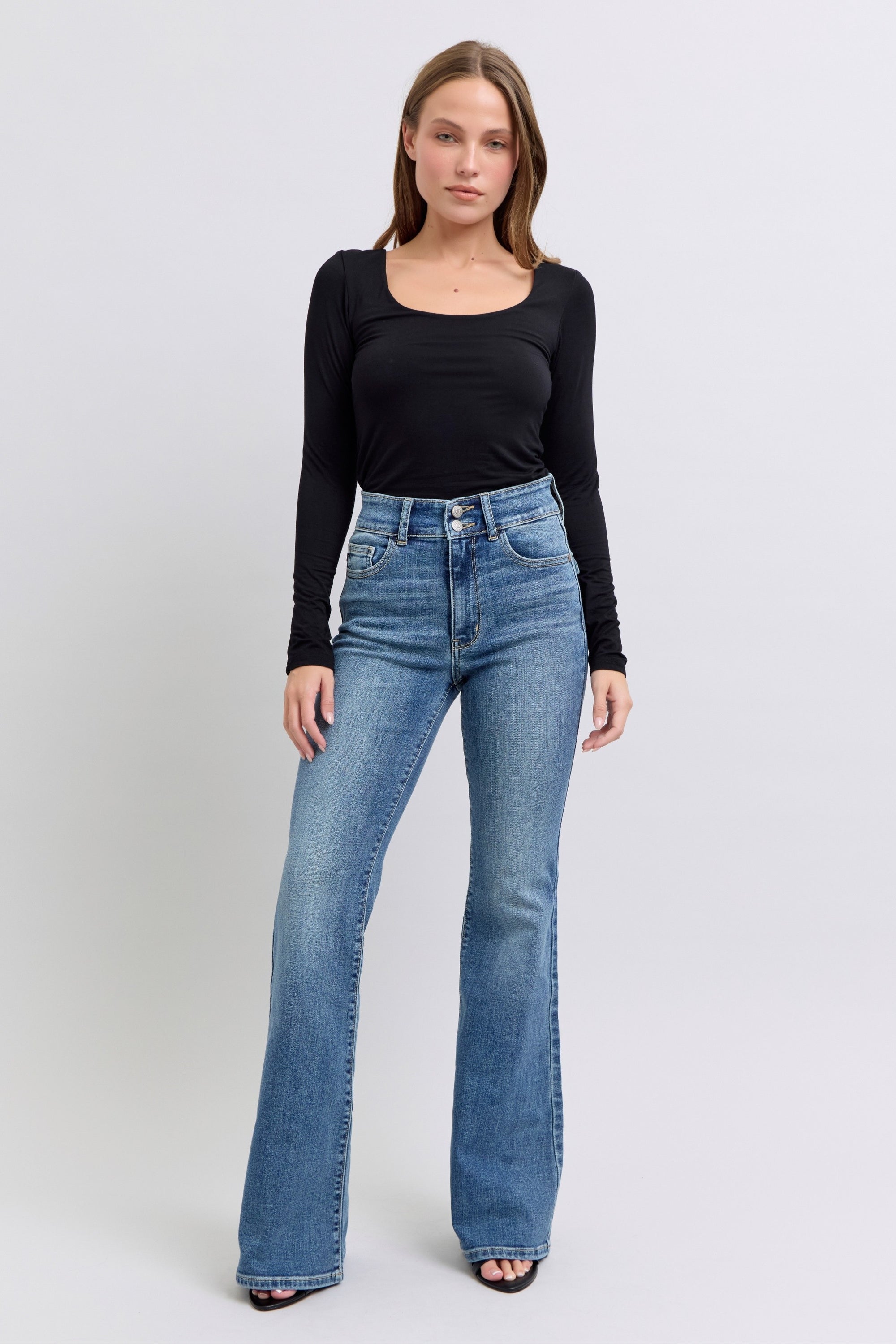 Judy Blue Tinted Flare Jeans
