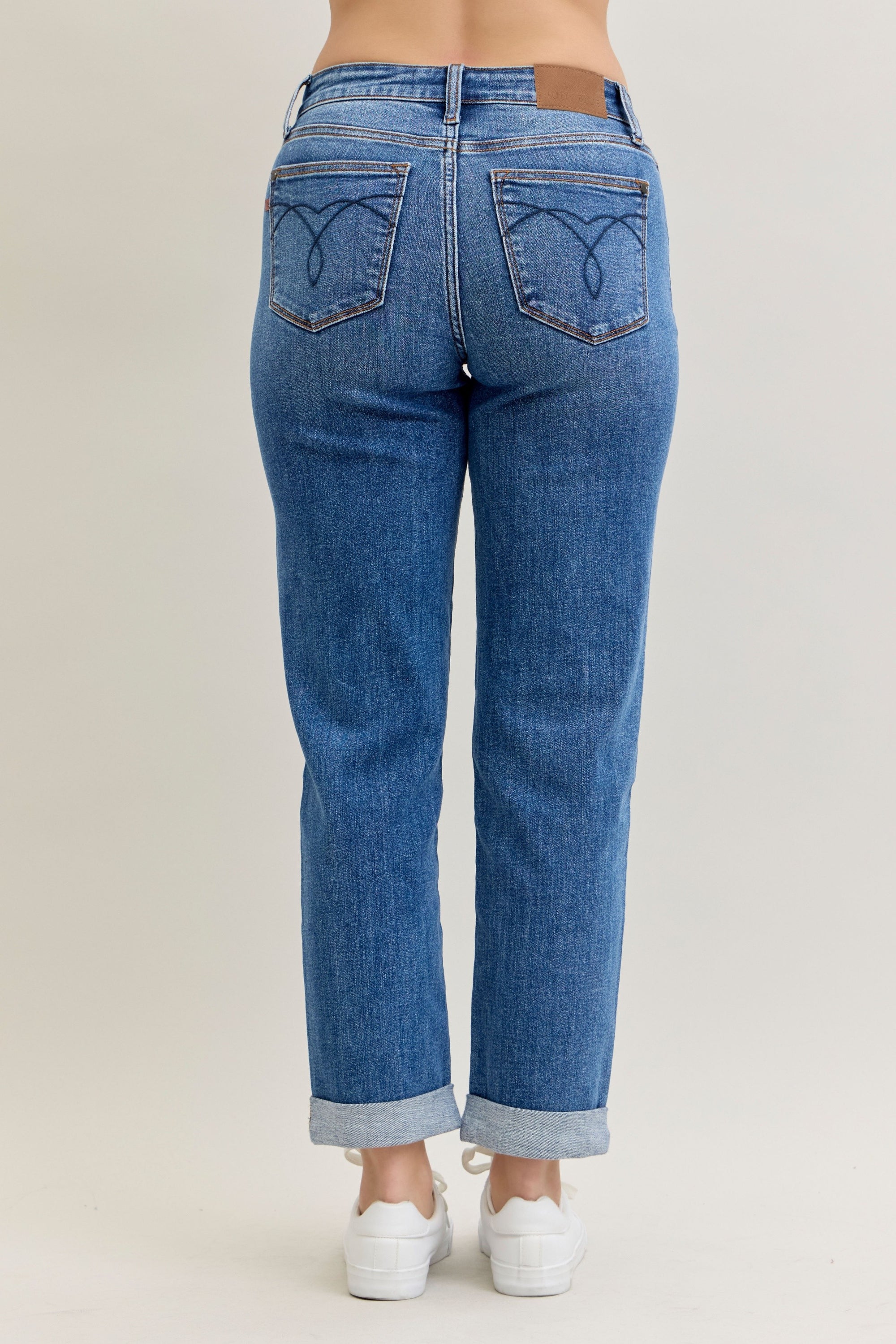 Judy Blue Boyfriend Classic Cuffed Denim
