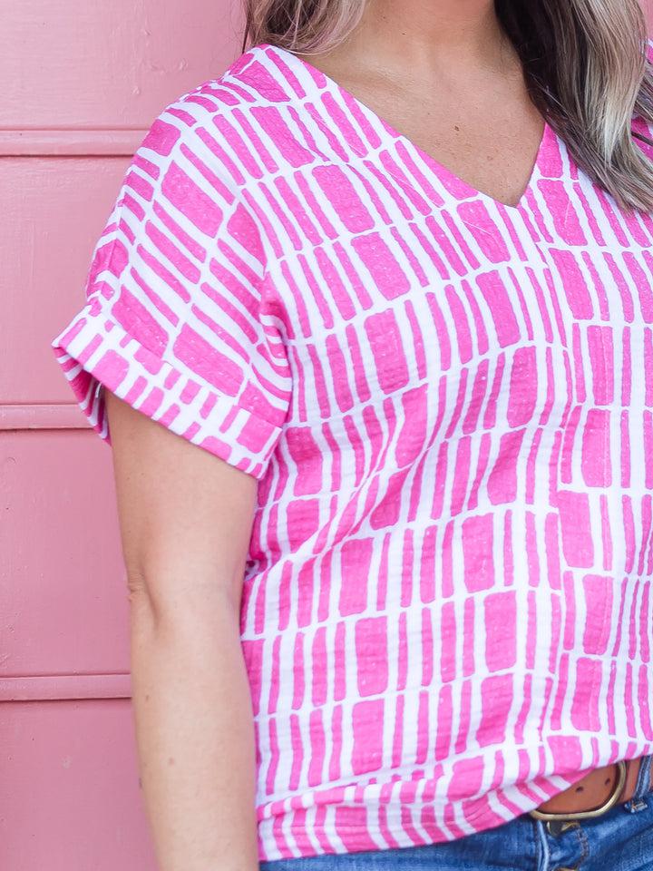 Michelle McDowell Harper Top - Well Behaved Hot Pink