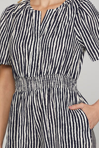 She & Sky Short Sleeve Woven Jumpsuit