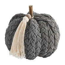 Mud Pie Braided Rope Pumpkin Gray