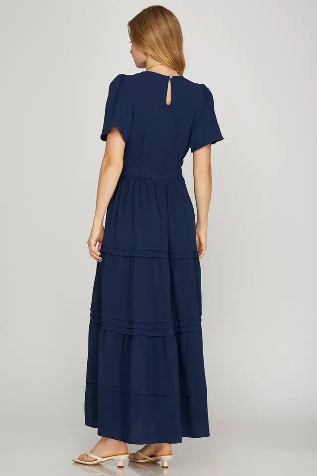 She & Sky Woven Tiered Maxi Dress