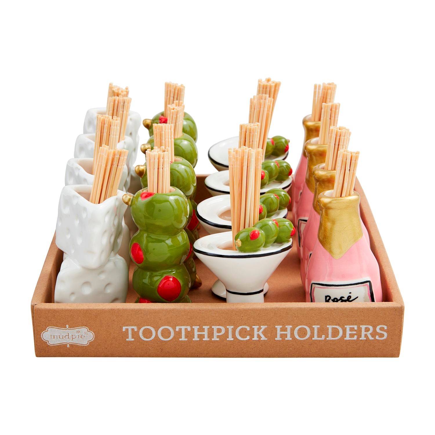 Mud Pie Wine & Cheese Toothpick Holders