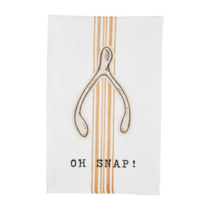 Mud Pie Thanksgiving Embroidered Towels oh snap