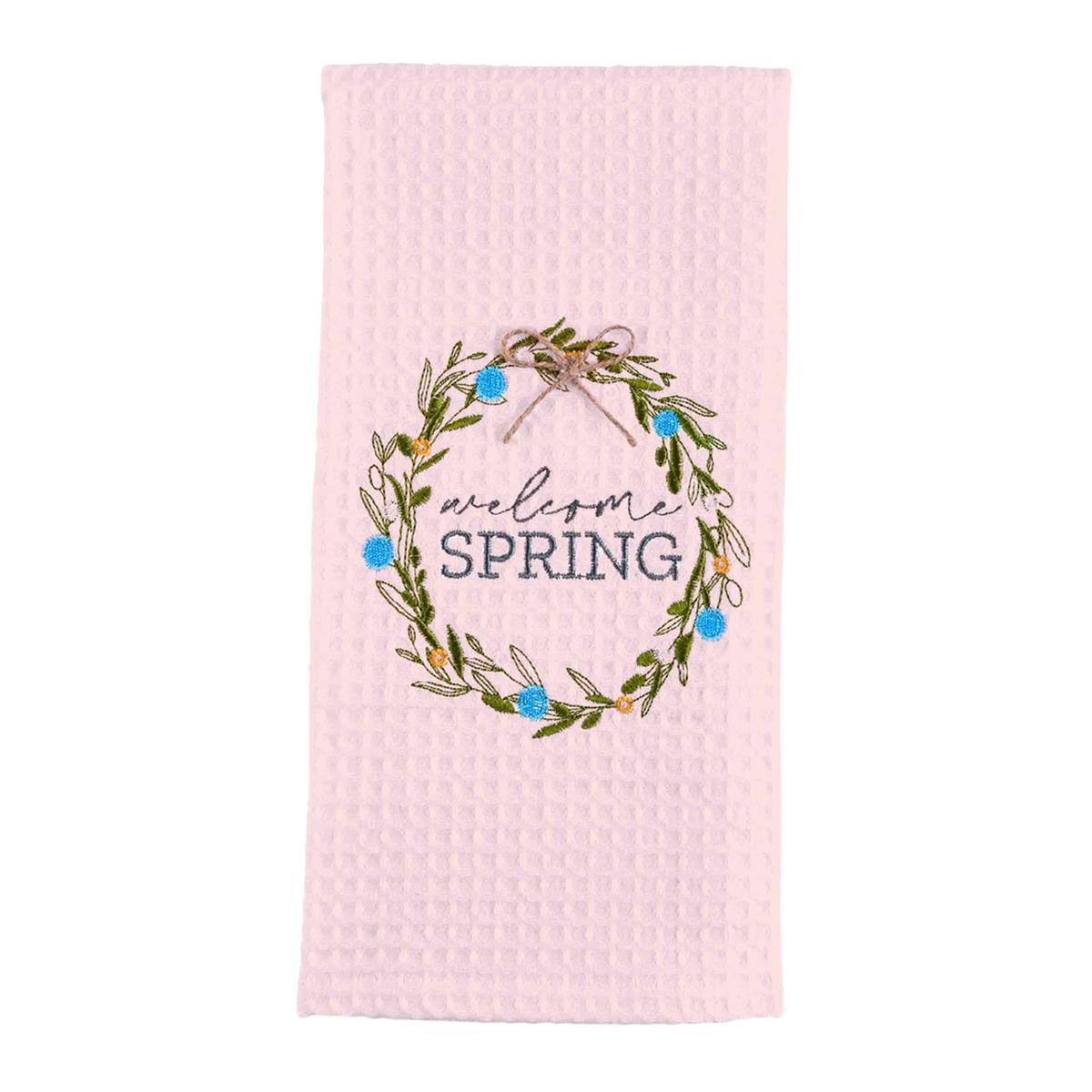 Mud Pie Easter Embroidered Waffle Towels