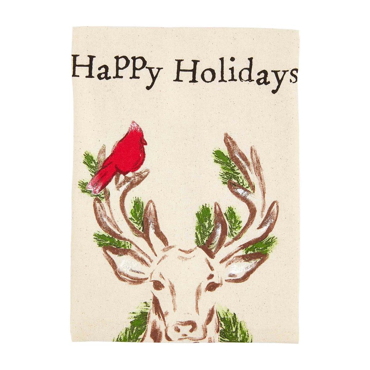Mud Pie Lodge Holiday Painted Towels