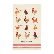 Mud Pie Christmas Merry as Cluck Animal Towel
