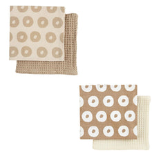 Mud Pie Neutral Dot Waffle Towel Set