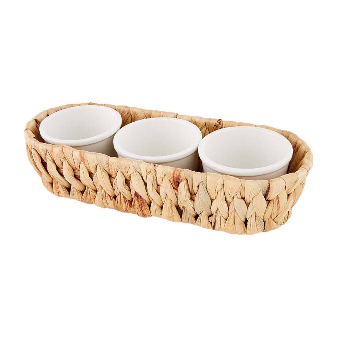 Mud Pie Hyacinth Dip Bowl Set