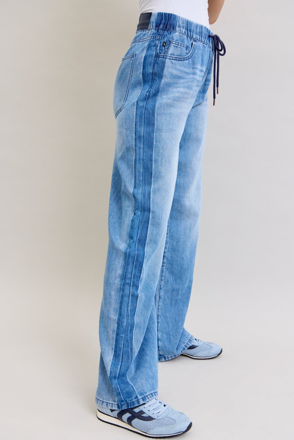 Judy Blue Elastic Waist Side Panel Jeans