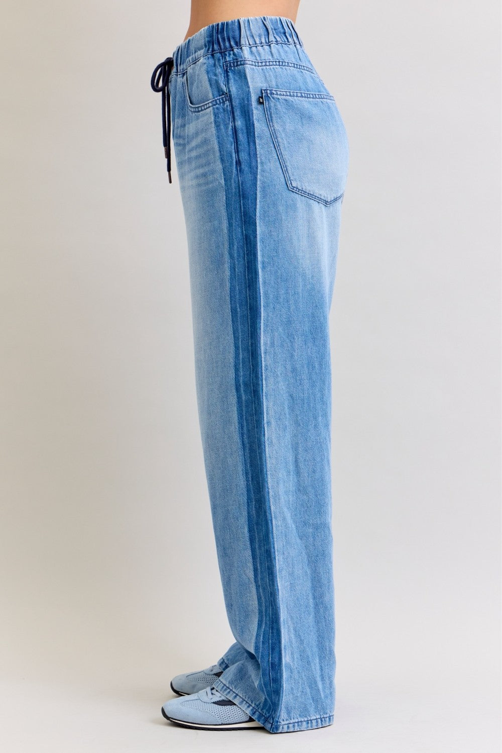 Judy Blue Elastic Waist Side Panel Jeans