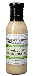 Terrapin Ridge Farms cilantro lime ranch dressing bottle on a white background