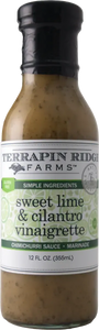Terrapin Ridge Farms sweet lime & cilantro vinaigrette bottle on a white background