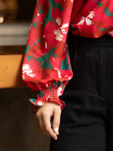 Michelle McDowell Quinn Top - Pretty Poinsettias