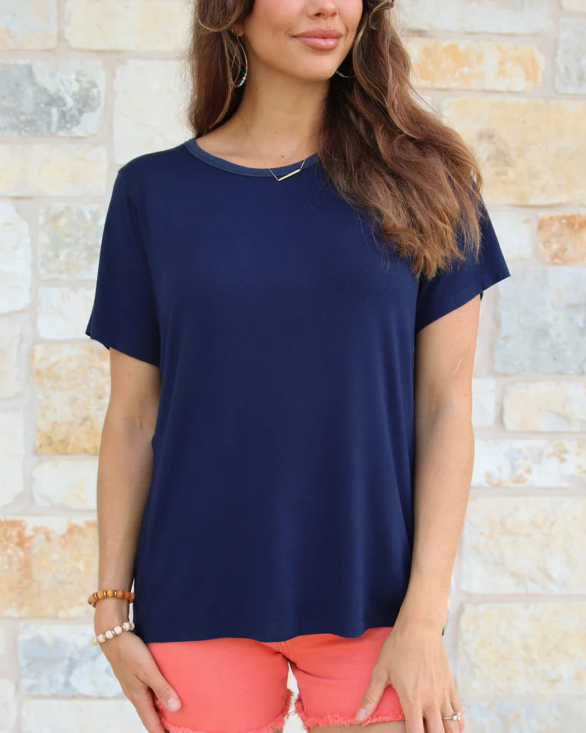 Grace & Lace Basic Crew Neck Tee