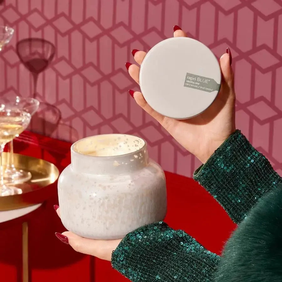 Capri Blue Holiday Mercury Signature Jar Candle - Crystal Pine