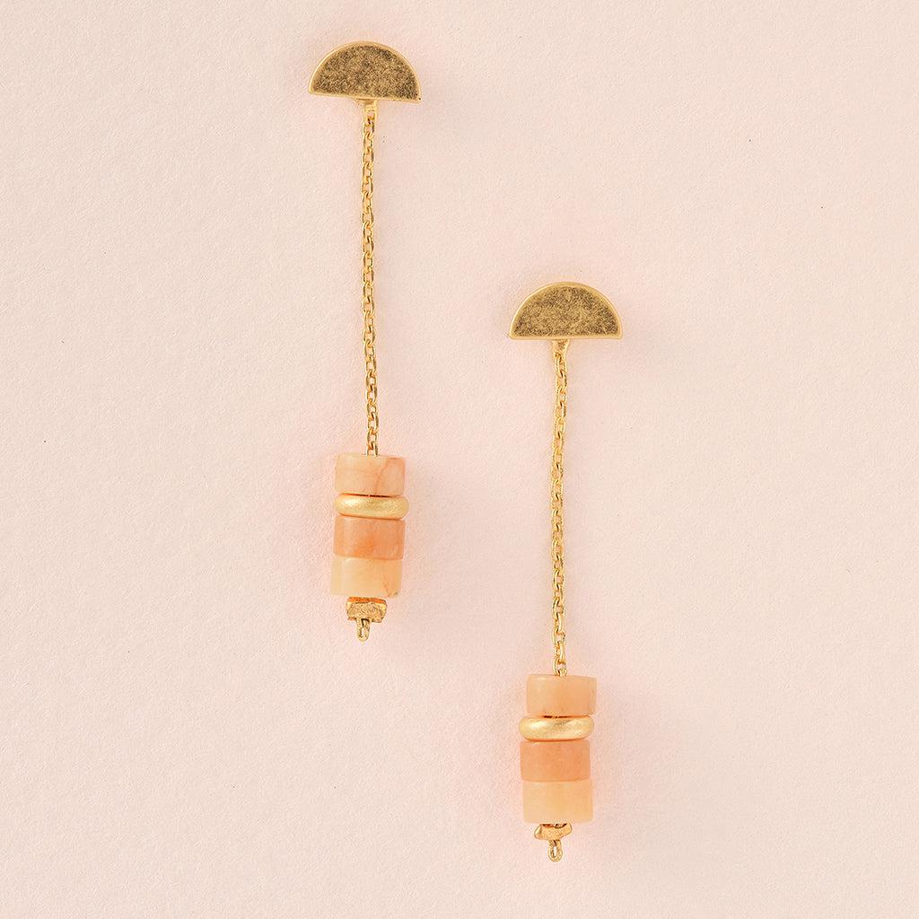 Scout Curated Wears Stone Meteor Thread/Jacket Earring - Sunstone