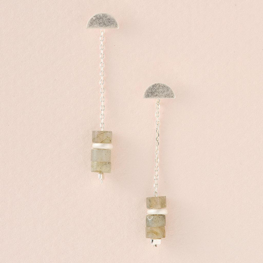 Scout Curated Wears Stone Meteor Thread/Jacket Earring -Labradorite