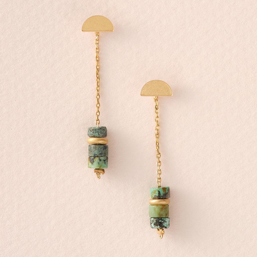Scout Curated Wears Stone Meteor Thread/Jacket Earring - African Turquoise