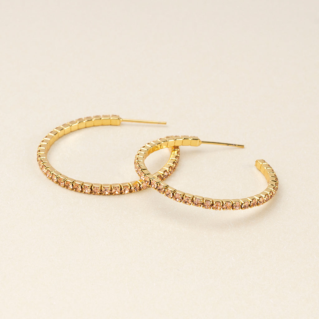 Scout Curated Wears Sparkle & Shine Small Rhinestone Hoop Earrings