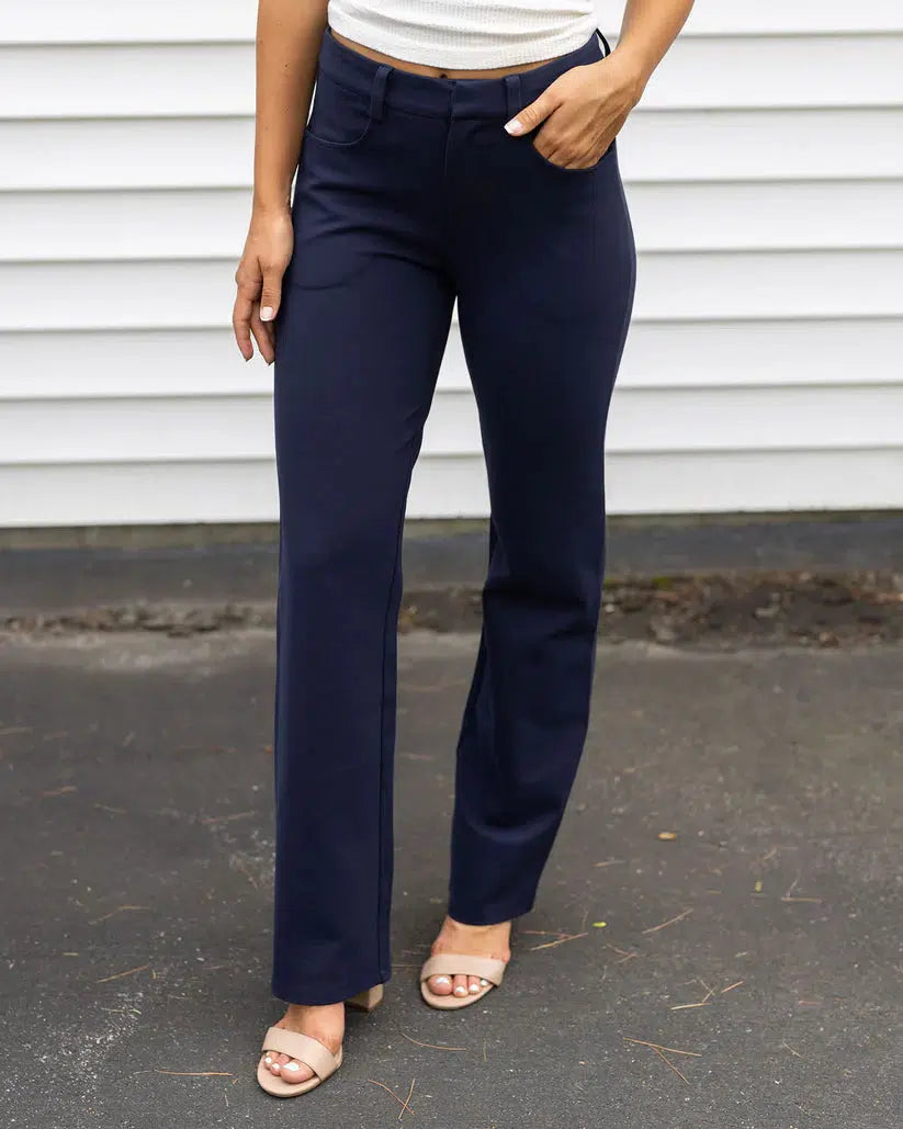 Grace & Lace Fab-Fit Work Pant In Navy - Blue - US 00 Grace & Lace Fab-Fit Work Pant In Navy - Blue - US 00