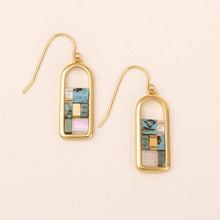Scout Curated Wears Good Karma Miyuki Frame Earrings Turquoise Gold