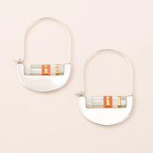 Scout Curated Wears Good Karma Miyuki Crescent Hoop - Mist/Salmon/Silver