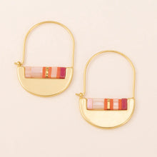 Scout Curated Wears Good Karma Miyuki Crescent Hoop - Pink Multi/Gold