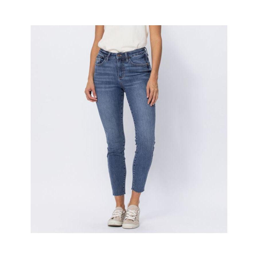 Judy Blue Hi-Waisted Embroidered Pocket Relaxed Fit Denim