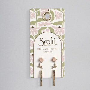 Scout Curated Wears Stud Trio Ear Jacket Set - Leaf