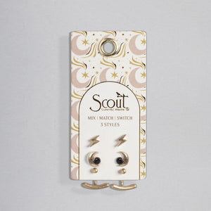 Scout Curated Wears Stud Trio Ear Jacket Set - Moon