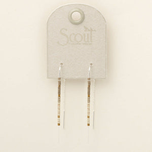 Scout Curated Wears Chromacolor Miyuki Thread Earrings Pewter Multi Silver
