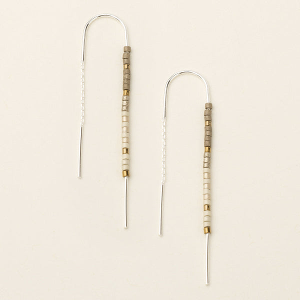 Scout Curated Wears Chromacolor Miyuki Thread Earring - Pewter Multi/Silver