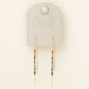 Scout Curated Wears Chromacolor Miyuki Thread Earrings Dark Multi Gold